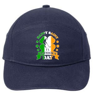 Happy Saint Hatrick's Day Irish Hockey Player St Patrick's Funny Gift 7-Panel Snapback Hat