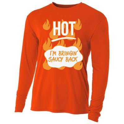 HOT SAUCES Halloween Costumes Im Bringing Saucy Back Cooling Performance Long Sleeve Crew