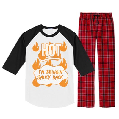 HOT SAUCES Halloween Costumes Im Bringing Saucy Back Raglan Sleeve Pajama Set