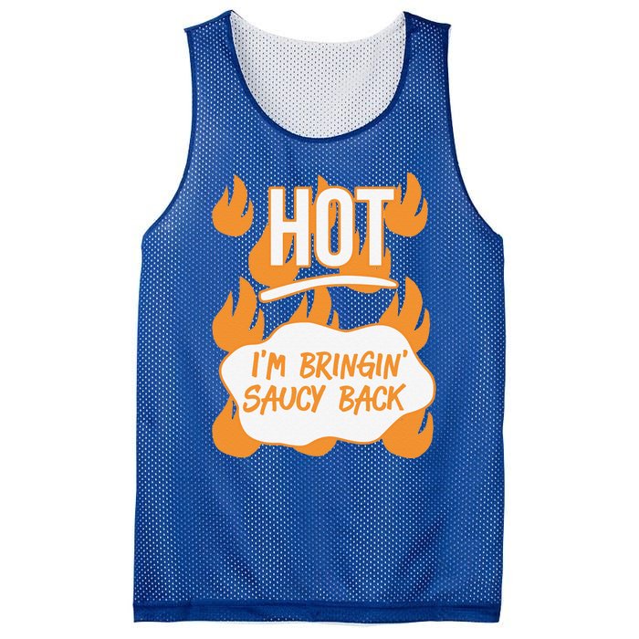 HOT SAUCES Halloween Costumes Im Bringing Saucy Back Mesh Reversible Basketball Jersey Tank