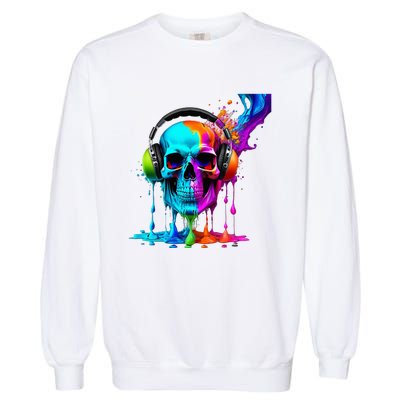 Headphone Skull Garment-Dyed Sweatshirt