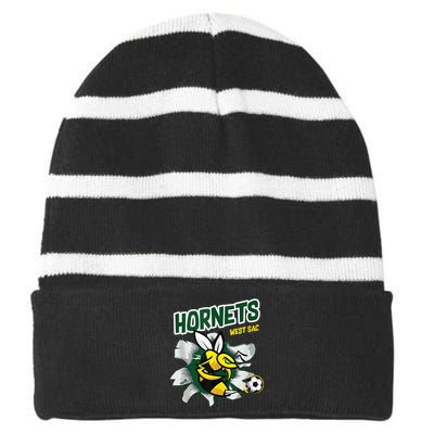 Hornets Soccer Striped Beanie with Solid Band