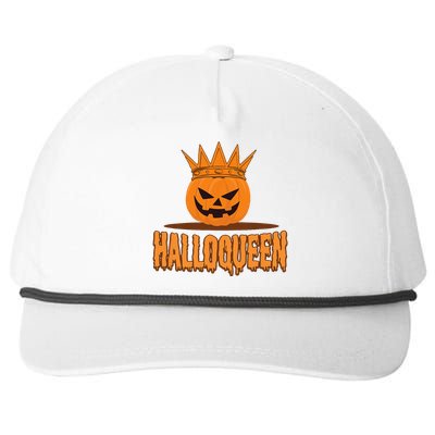 Halloqueen Spooky Happy Halloween Pumpkin Snapback Five-Panel Rope Hat