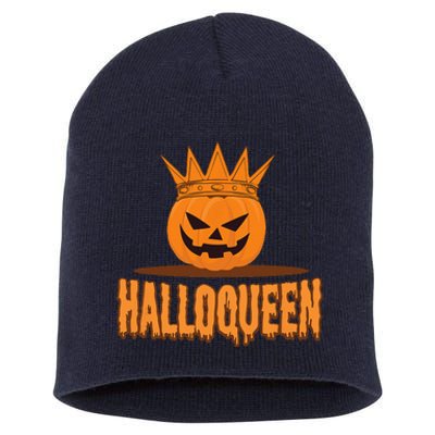 Halloqueen Spooky Happy Halloween Pumpkin Short Acrylic Beanie