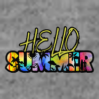 Hello Summer Hawaii Beach Summer Vacation Family Tie Dye 7-Panel Snapback Hat