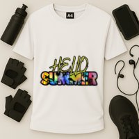 Hello Summer Hawaii Beach Summer Vacation Family Tie Dye Cooling Performance Crew T-Shirt