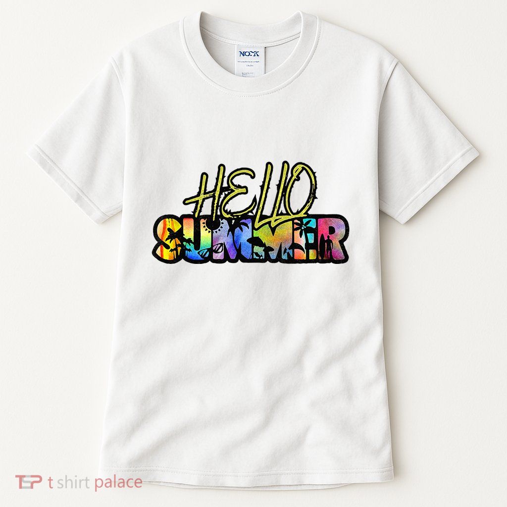 Hello Summer Hawaii Beach Summer Vacation Family Tie Dye Tall T-Shirt