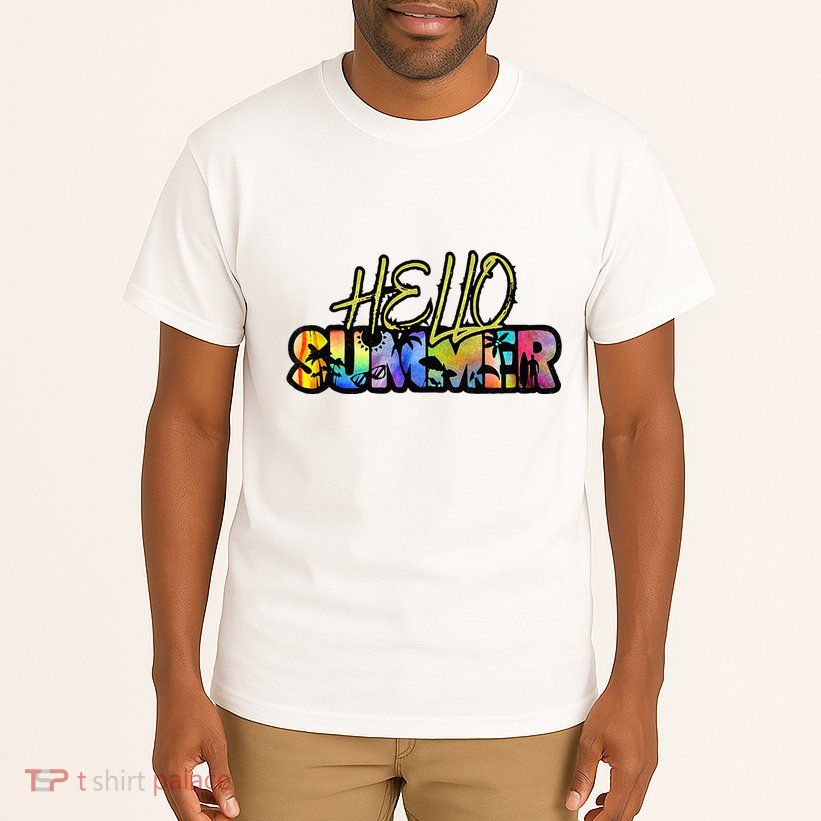 Hello Summer Hawaii Beach Summer Vacation Family Tie Dye Tall T-Shirt