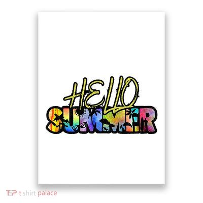 Hello Summer Hawaii Beach Summer Vacation Family Tie Dye Poster
