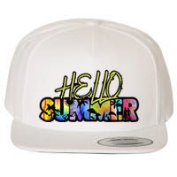 Hello Summer Hawaii Beach Summer Vacation Family Tie Dye Wool Snapback Cap