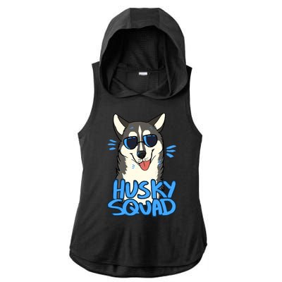 Husky Squad Ladies PosiCharge Tri-Blend Wicking Draft Hoodie Tank