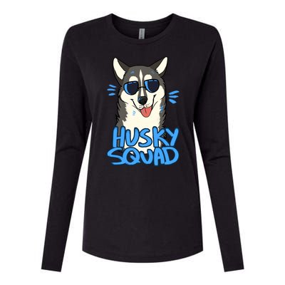 Husky Squad Womens Cotton Relaxed Long Sleeve T-Shirt