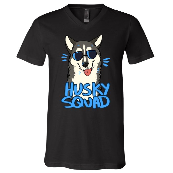 Husky Squad V-Neck T-Shirt