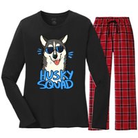 Husky Squad Women's Long Sleeve Flannel Pajama Set 