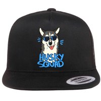 Husky Squad Flat Bill Trucker Hat