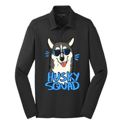 Husky Squad Silk Touch Performance Long Sleeve Polo