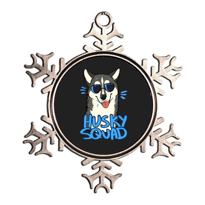 Husky Squad Metallic Star Ornament