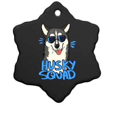 Husky Squad Ceramic Star Ornament