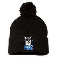 Husky Squad Pom Pom 12in Knit Beanie