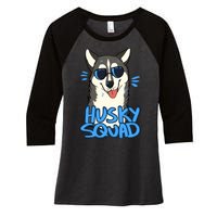 Husky Squad Women's Tri-Blend 3/4-Sleeve Raglan Shirt