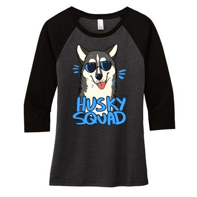 Husky Squad Women's Tri-Blend 3/4-Sleeve Raglan Shirt