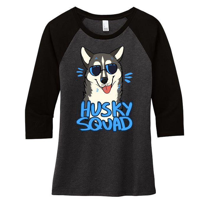 Husky Squad Women's Tri-Blend 3/4-Sleeve Raglan Shirt