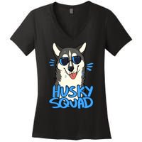 Husky Squad Women's V-Neck T-Shirt