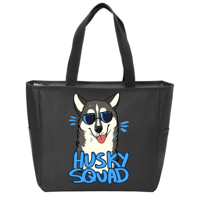 Husky Squad Zip Tote Bag