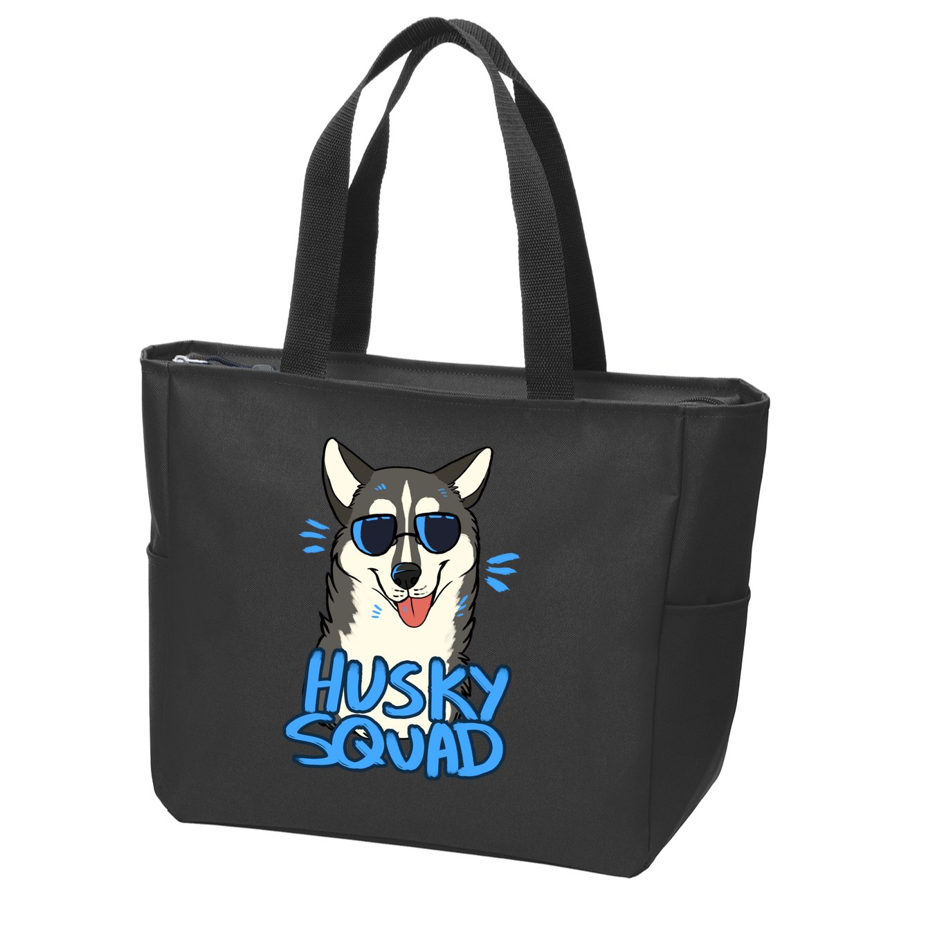 Husky Squad Zip Tote Bag