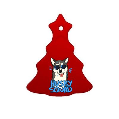 Husky Squad Ceramic Tree Ornament