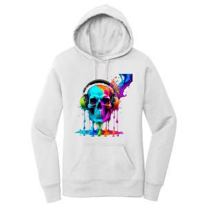 Headphone Skull Women's Pullover Hoodie