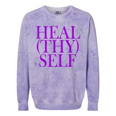 Heal(thy) Self Colorblast Crewneck Sweatshirt