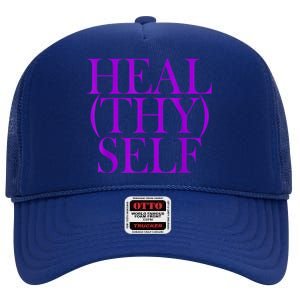 Heal(thy) Self High Crown Mesh Back Trucker Hat