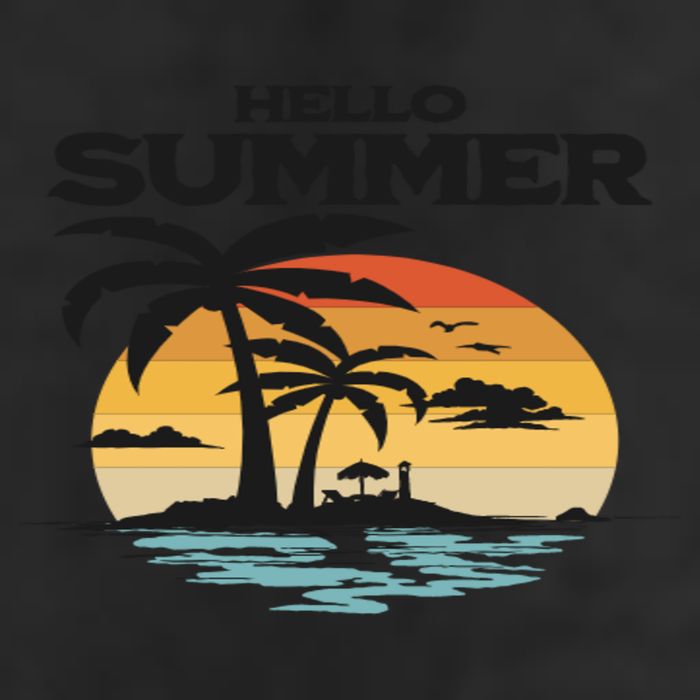 Hello Summer 7 Panel Mesh Trucker Snapback Hat