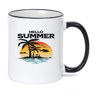 Hello Summer 11oz Black Color Changing Mug