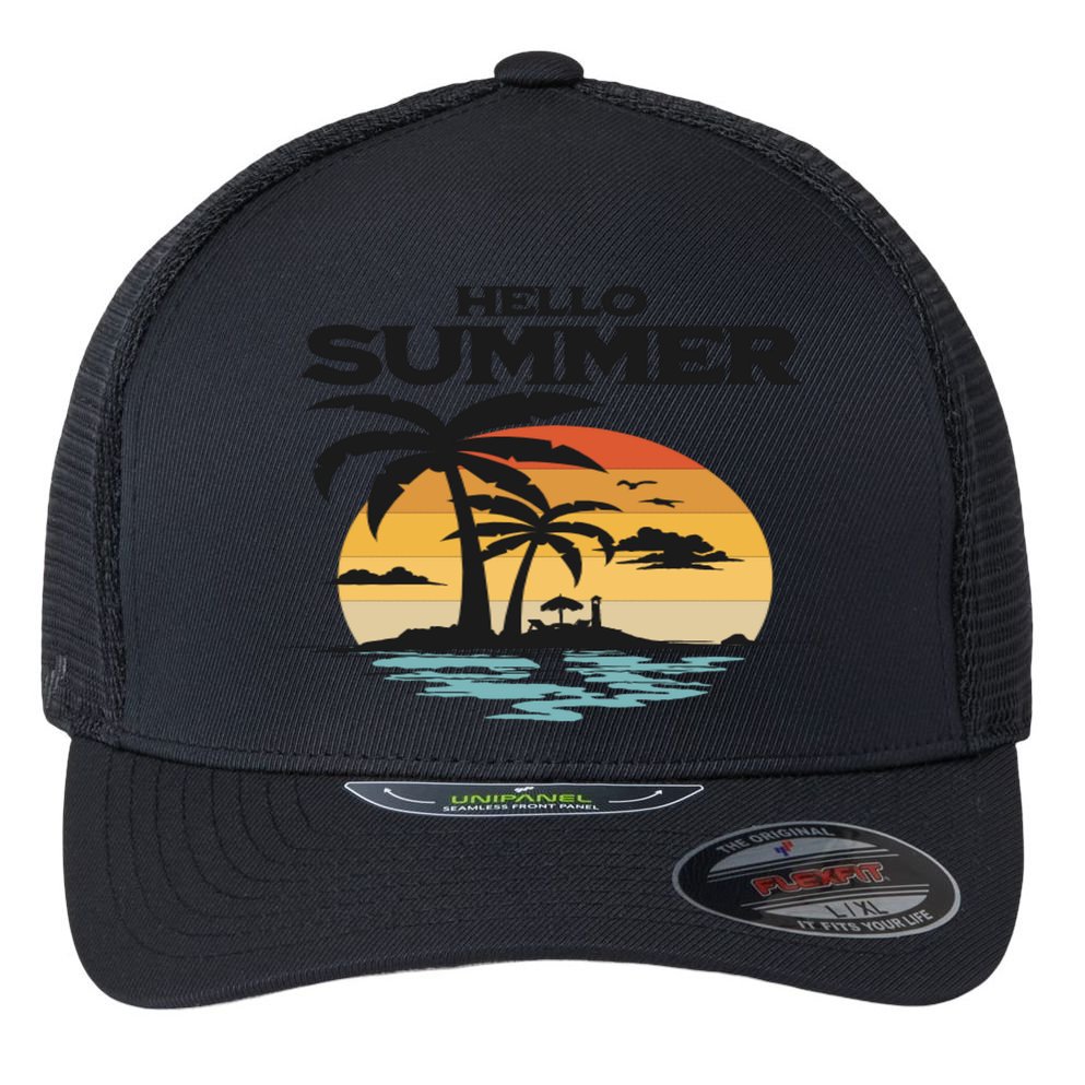 Hello Summer Flexfit Unipanel Trucker Cap