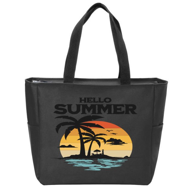 Hello Summer Zip Tote Bag