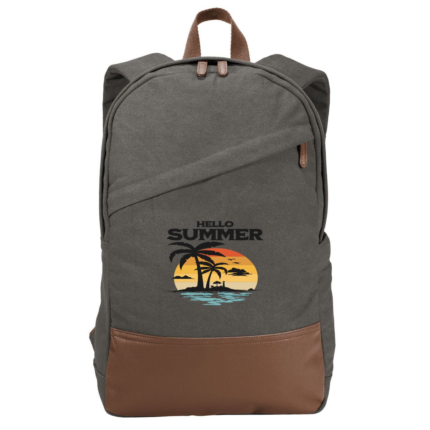 Hello Summer Cotton Canvas Backpack