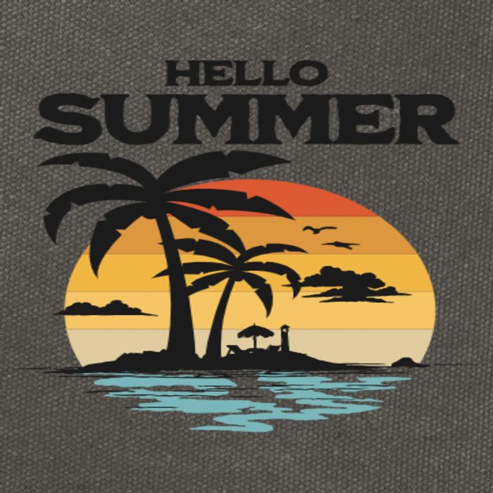 Hello Summer Cotton Canvas Backpack