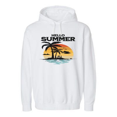 Hello Summer Garment-Dyed Fleece Hoodie