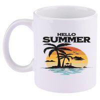 Hello Summer 11oz C Handle Ceramic Mug