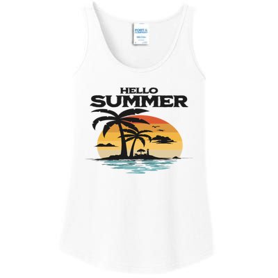 Hello Summer Ladies Essential Tank