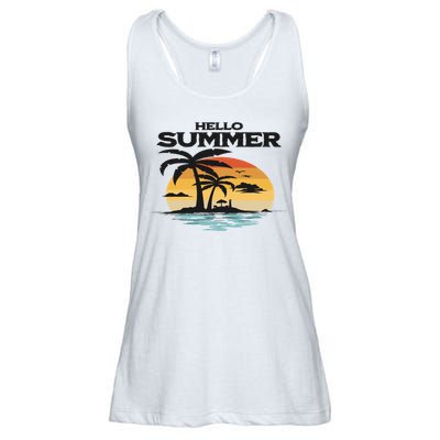 Hello Summer Ladies Essential Flowy Tank