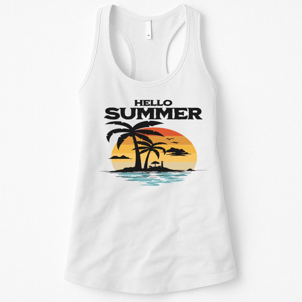 Hello Summer Womens Tank Top