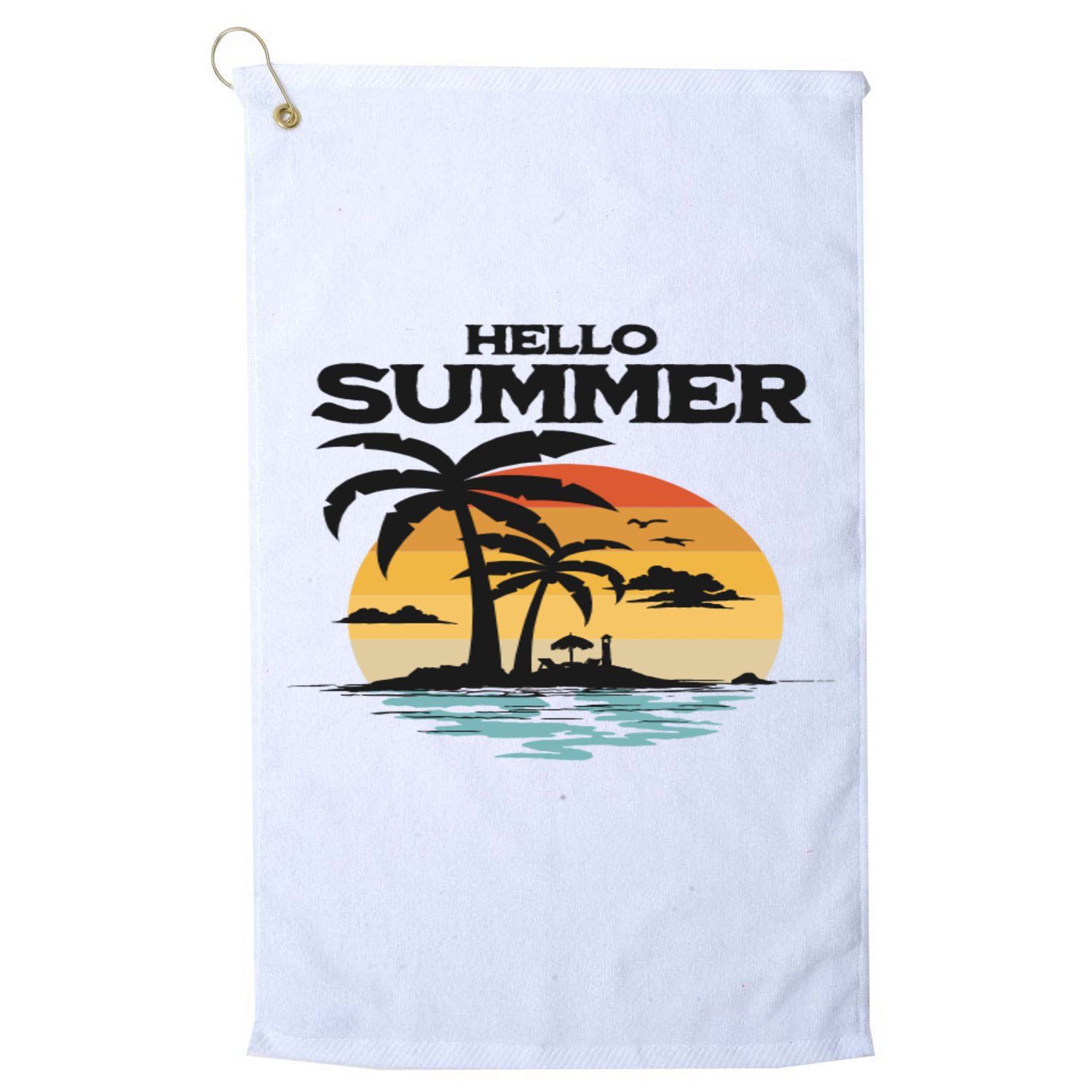 Hello Summer Golf Towel