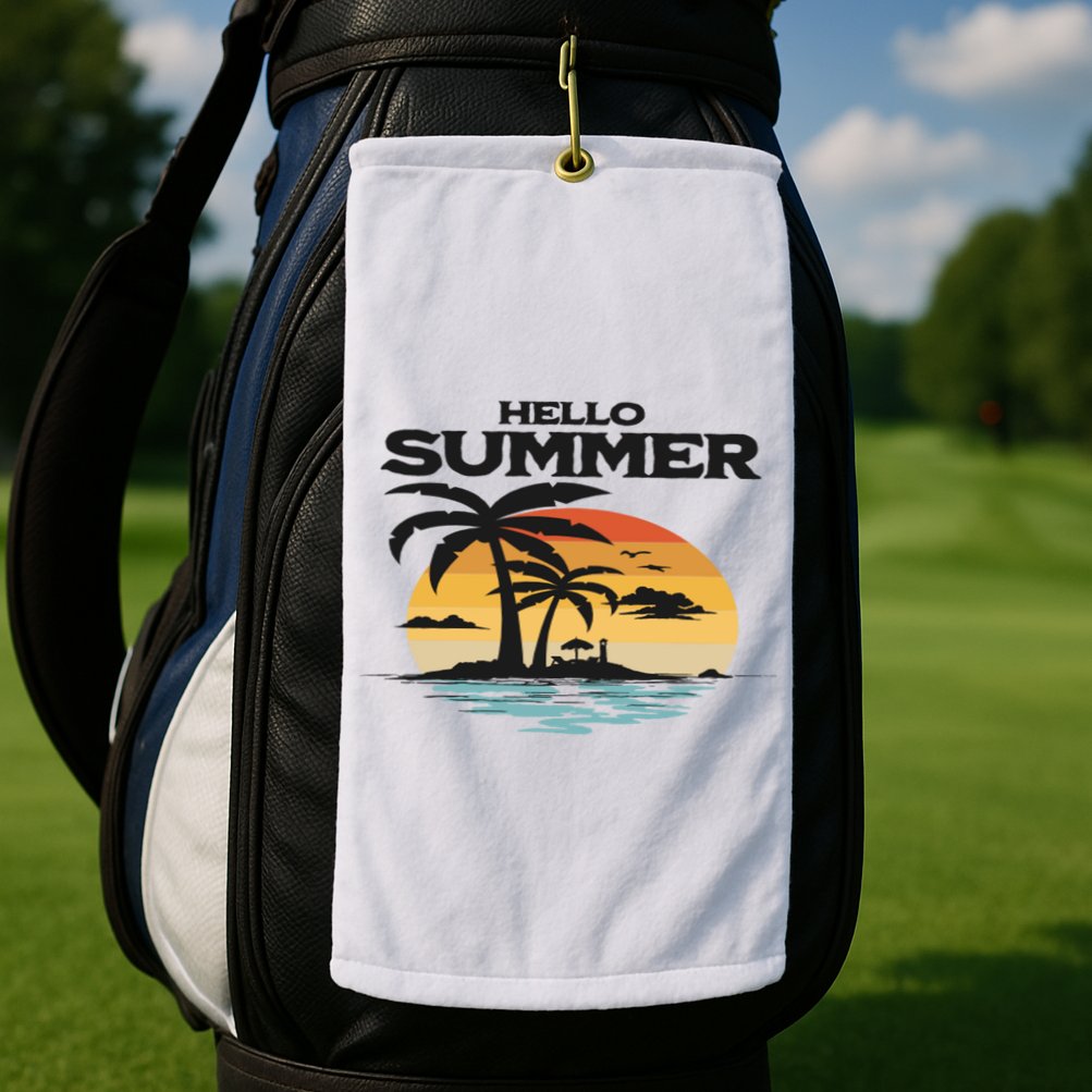 Hello Summer Golf Towel