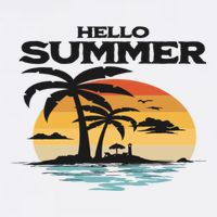 Hello Summer Cropped Pullover Crew