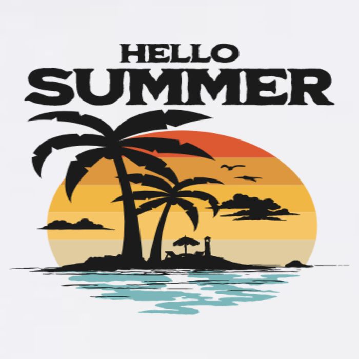 Hello Summer Cropped Pullover Crew