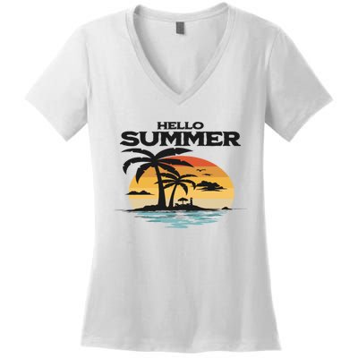 Hello Summer Women's V-Neck T-Shirt