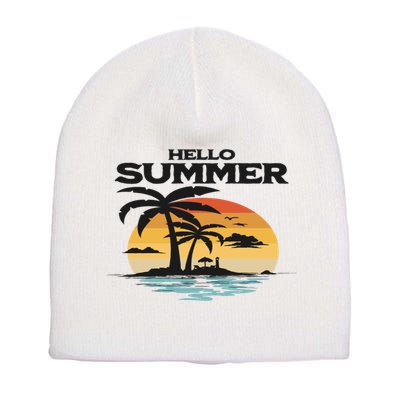 Hello Summer Short Acrylic Beanie